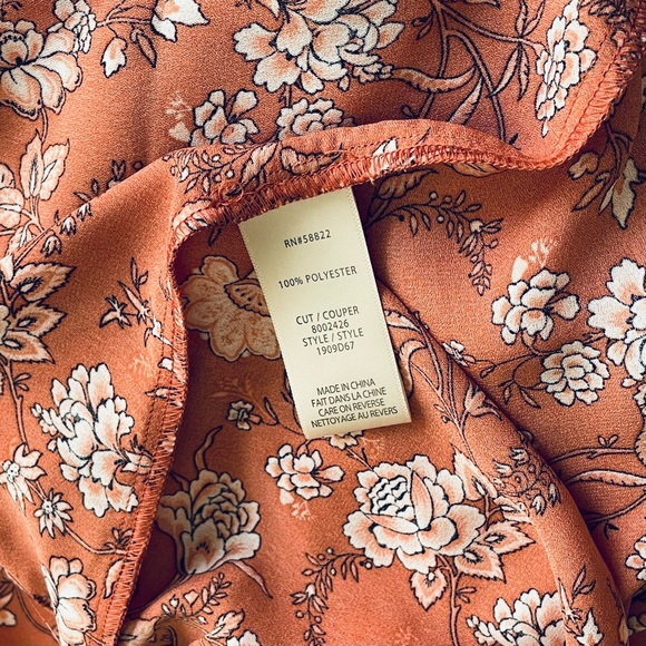 New Max Studio Paisley Flutter Sleeve Maxi Dress, Terracota Rosa Toile, Sz Small - Picture 10 of 15